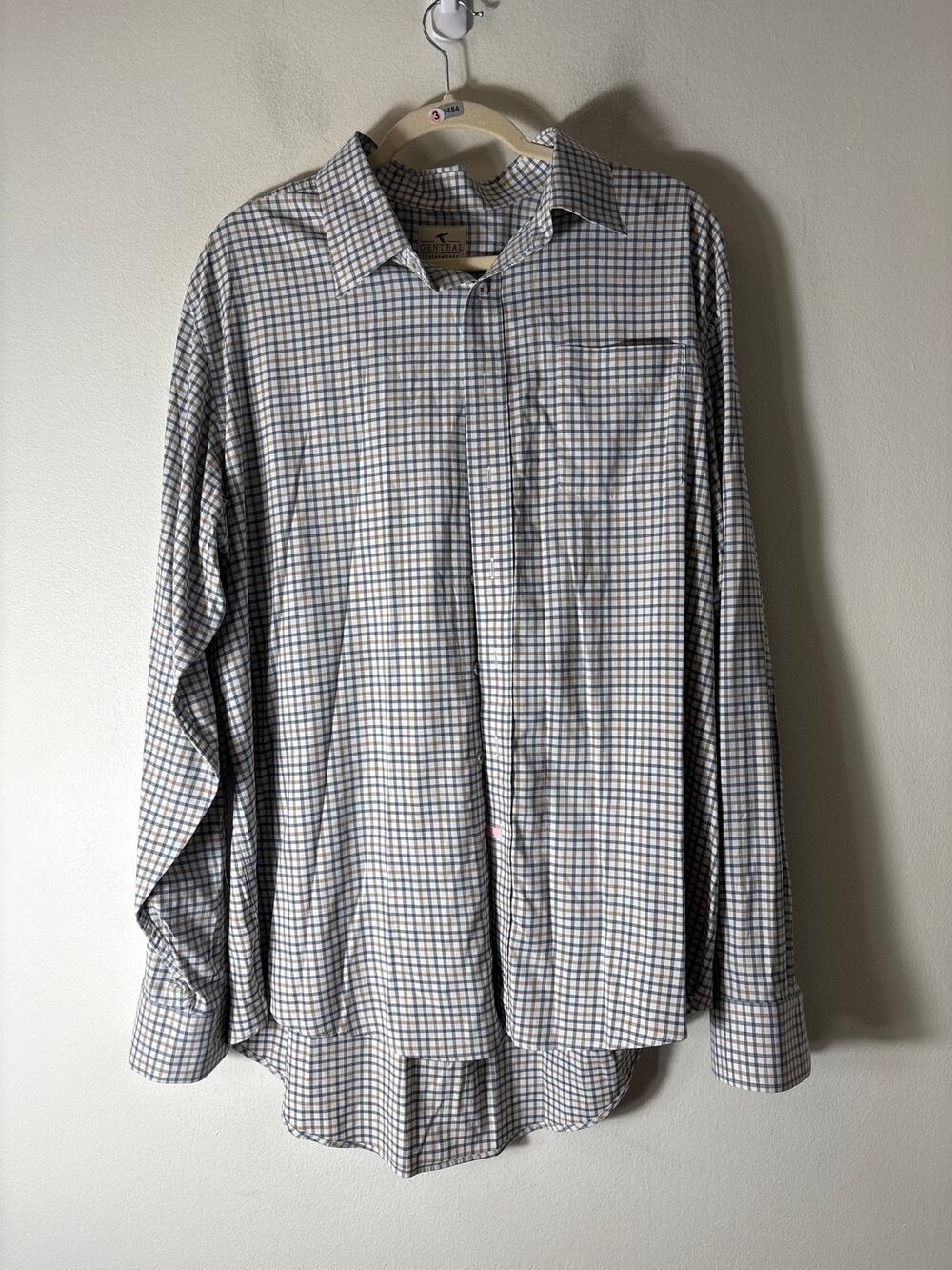 Mens Genteal Performance Brown and Blue Button Up Shirts Sz XXL